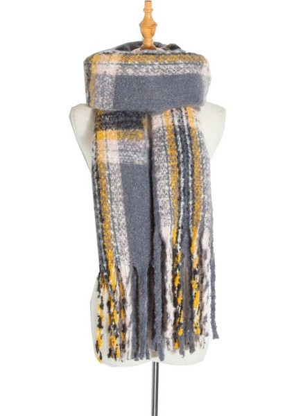 Sonbahar Kış Polter Warmth Kalınlaştırılmış Eşarp 190CM (Yurt Dışından)
