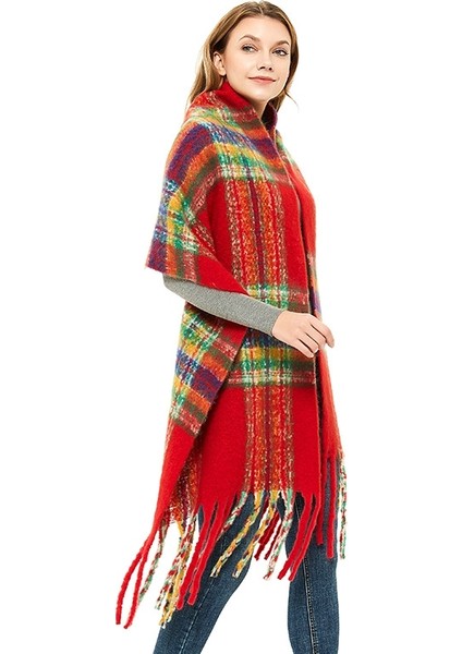 Sonbahar Kış Polter Warmth Kalınlaştırılmış Eşarp 190CM (Yurt Dışından)