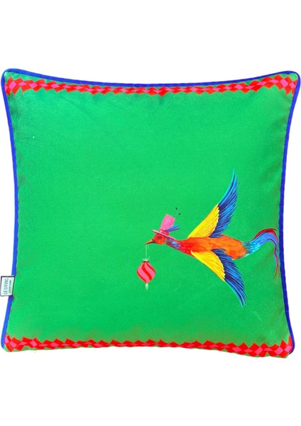 Yılbaşı Temalı Krem Kadife Kırlent Kılıfı 45 x 45 fiyatları