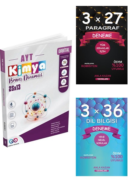 Ayt Kimya 25 X 13 Branş Denemeleri / Anla Kazan / Dilbilgisi Deneme