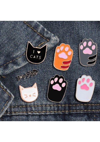 Kutu Kedi 1 1 Adet Sevimli Karikatür Kedi Renkli Ayak Pimleri Akrilik Rozetleri Broş Yaka Pin Kadın Kıyafetleri Sırt Çantası Aksesuarları Takı (Yurt Dışından) fiyatları