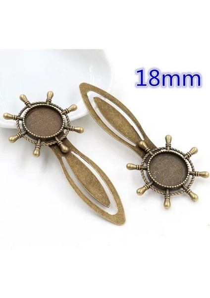 I1-06 Moda 2 Adet 18MM 20MM Iç Boyut Antik Gümüş Kaplama Bronz Siyah Basit Stil El Yapımı Kitap Ayracı Cabochon Tabanı Cameo Ayarı (Yurt Dışından)