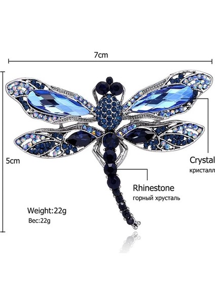 XZ0176-1 1 Parça Trendy Mavi Kristal Vintage Yusufçuk Broşlar Kadınlar Için Yüksek Dereceli Moda Böcek Broş Pins Ceket Aksesuarları Hayvan Takı (Yurt Dışından) modelleri