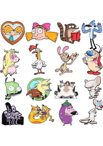 31 LT802 Karikatür Anime Manga Simgeler Sevimli Emaye Pimleri Broş Sırt Çantası Çanta Rozeti Moda Yaka Takı Çocuk Arkadaşlar Doğum Günü Hediyeleri (Yurt Dışından) modelleri