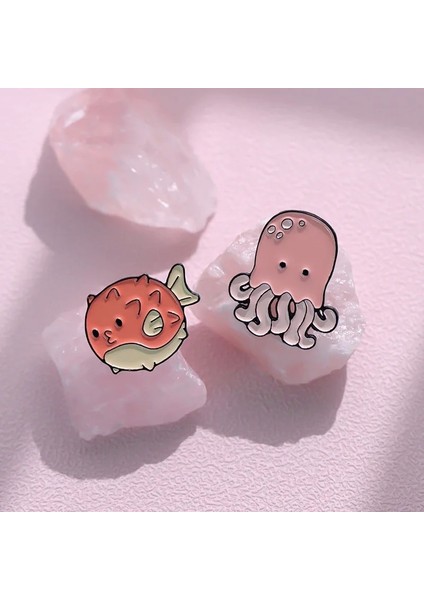 Style.10 Yaratıcı Trendy Karikatür Deniz Hayvan Köpekbalığı Yağ Damlası Yaka Broş Rozet Pin Denim Çanta Hediye Erkek Kadın Moda Takı Aksesuarları (Yurt Dışından) indirimleri