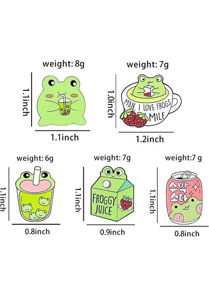 Stil 3 Froggy Emaye Pimler Özel Sevimli Kurbağa Kahve Kupa Süt Meyve Suyu Kutusu Broşlar Yaka Rozetleri Hayvan Takı Hediye Çocuklar Arkadaşlar Için (Yurt Dışından) indirimleri