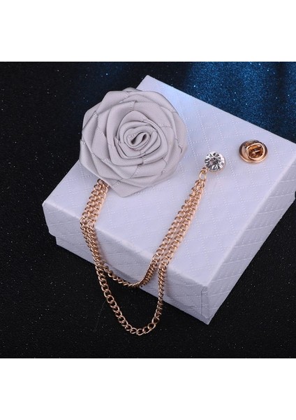 A4 Kore Damat Düğün Broş Kumaş Sanatı El Yapımı Gül Çiçek Broş Yaka Pin Rozeti Püskül Zincir Erkek Takım Elbise Aksesuarları (Yurt Dışından) indirimleri
