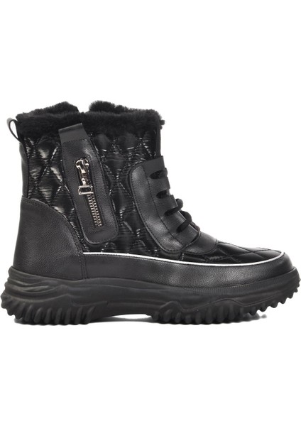 K108906 Siyah Içi Kürklü Kadın Bot