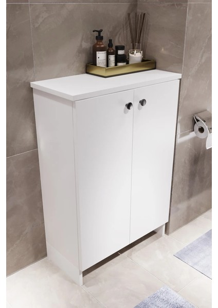 Banyo Dolabı Çok Amaçlı Dolap Düzenleyici Ahşap Dolap Raflı Dolap