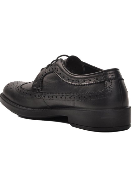 3912 Siyah Deri Ortopedik Erkek Klasik Ayakkabı fırsatları