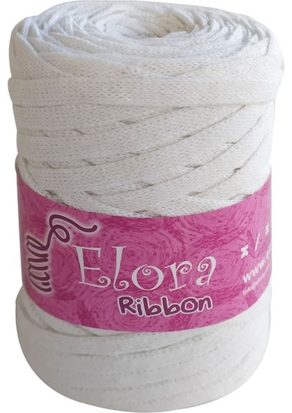 Beyaz Ribbon Örgü Ipi