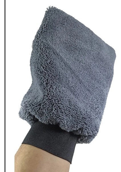 2 Adet Süngerli Mikrofiber Oto Yıkama ve Cila Eldiveni