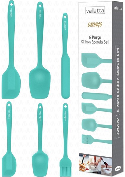 Drongo 6'lı Spatula Set Turkuaz