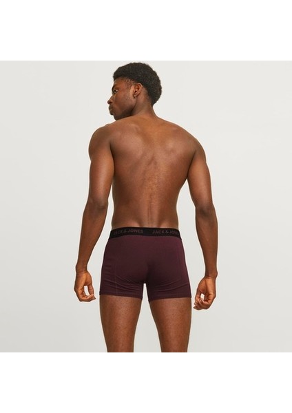 Erkek Logolu Düz Renk 3'lü Boxer Paketi - Jerry