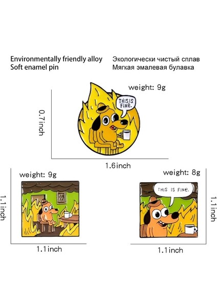 Set Bu Güzel Emaye Pimleri Özel Karikatür Köpek Broş Yaka Pin Gömlek Çanta Komik Hayvan Rozeti Takı Hediye Hayranları Arkadaşlar (Yurt Dışından) fiyatları