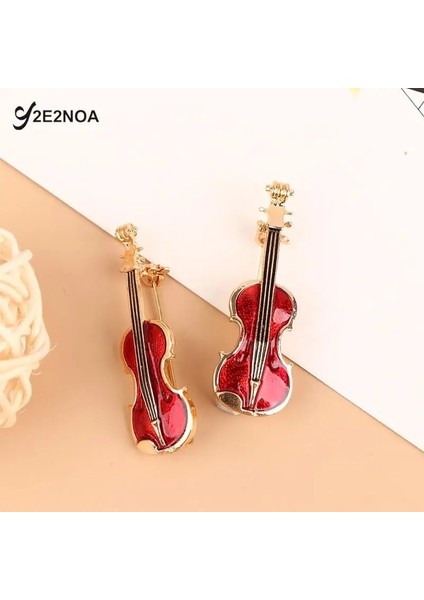 Stil 8 1 Adet Moda Zarif Kırmızı Keman Pimleri Broş Bayan Kristal Rhinestone Müzik Aletleri Broş Pin Takı Aksesuarları (Yurt Dışından) fiyatları