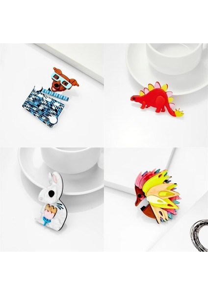 JBSW188 Yaologe 2022 Yeni Akrilik Tilki Köpek At Broş Kadınlar Için Unisex Moda Karikatür Sevimli Hayvan Parti Gündelik Broş Pin Hediyeler (Yurt Dışından) modelleri