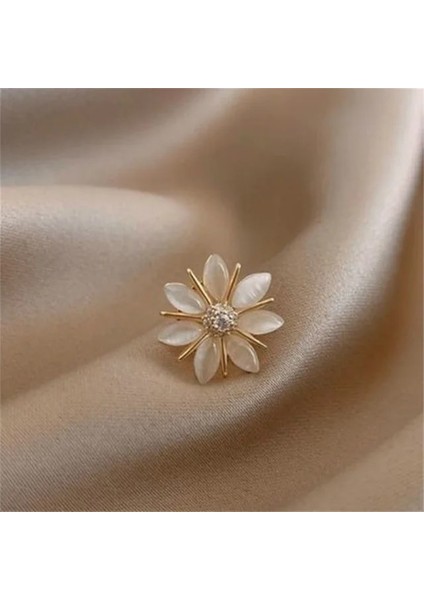 Opal Çiçek Moda Küçük Broş Pin Çiçek Hayvan Yay Kadınlar Için Broşlar Metal Yaka Iğnesi Parlama Önleyici Sabit Kazak Giyim Aksesuarları (Yurt Dışından)