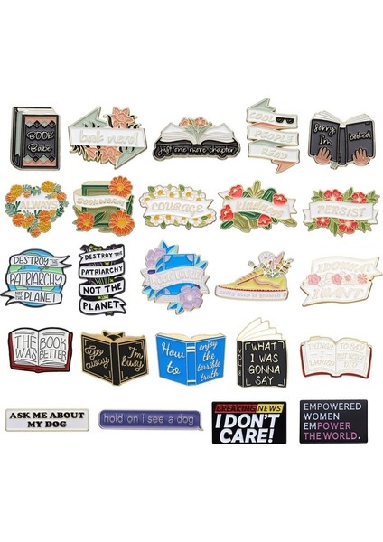 24 Yaratıcı Kitaplar Emaye Broş Çiçek Kitap Serin Okuma Mektubu Tür Kitaplar Toprak Ayakkabı Kitap Severler Metal Rozeti Punk Yaka Iğnesi Takı (Yurt Dışından) fiyatları