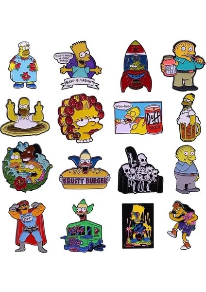 Stil 2 Simpsons ve Homer Tv Anime Broş Serisi Sevimli Karakter Emaye Iğne Sırt Çantası Pimleri Kolye Metal Rozeti Hediye Çocuklar Için (Yurt Dışından) fiyatları