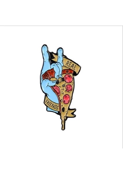 WY0887 Pizza Noel Ağacı Metal Emaye Broş Karikatür Ufo Gramofon Gezegen Kraliçe Rozet Pin Moda Sevimli Yaka Sırt Çantası Takı Hediye (Yurt Dışından)