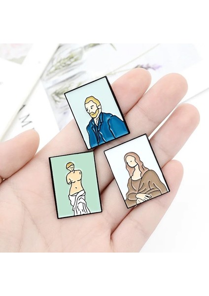 XZ2842 Van Gogh Yağlıboya Broş Van Gogh Broş Galaxy Broş Yıldız Ay Ayçiçeği Broş Sanat Broş Van Gogh Yaka Pin (Yurt Dışından) indirimleri