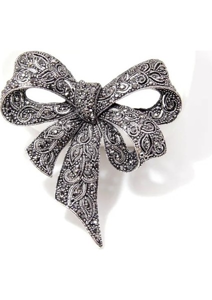 Siyah Cindy Xiang Siyah Renk Rhinestone Yay Kadınlar Için Broşlar Büyük Ilmek Broş Pin Vintage Moda Takı Kış Aksesuarları (Yurt Dışından)