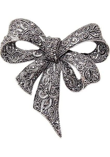 Siyah Cindy Xiang Siyah Renk Rhinestone Yay Kadınlar Için Broşlar Büyük Ilmek Broş Pin Vintage Moda Takı Kış Aksesuarları (Yurt Dışından) modelleri