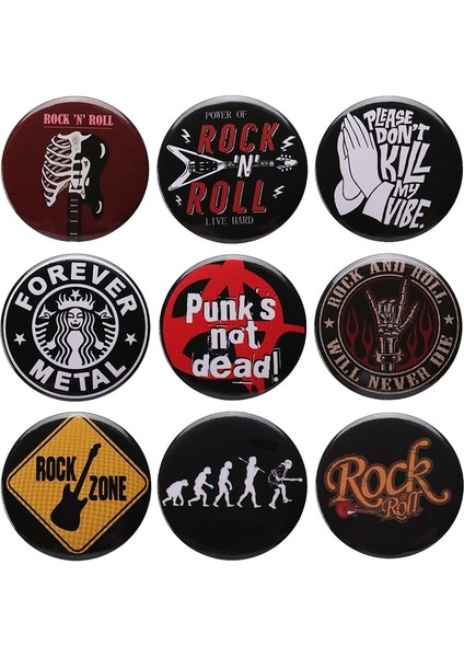 XZ8065 Rock N Roll Teneke Pin Punk Değil Ölü Sonsuza Kadar Zihinsel Kafa Bandı Broş 44MM Düğme Rozeti Punk Müzik Takı Hayranları Için Hediye (Yurt Dışından)