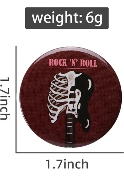 XZ8065 Rock N Roll Teneke Pin Punk Değil Ölü Sonsuza Kadar Zihinsel Kafa Bandı Broş 44MM Düğme Rozeti Punk Müzik Takı Hayranları Için Hediye (Yurt Dışından)