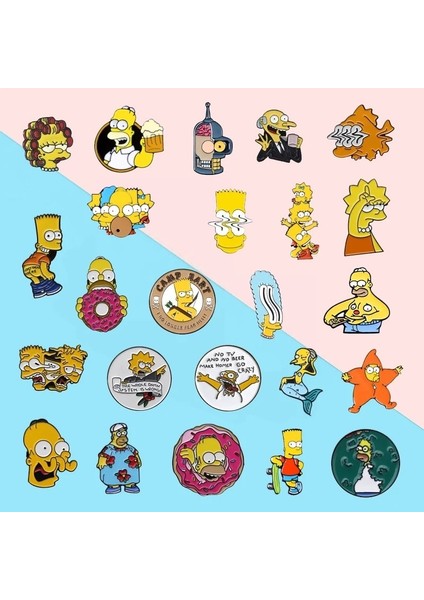 STYLE-14XZ1011-5 Karikatür Film Karakteri Emaye Pimleri Komik Sitcom Aile Yuvarlak Alaşım Broş Rozeti Moda Kadınlar Takı Arkadaşlar Için Hediye (Yurt Dışından) fiyatları