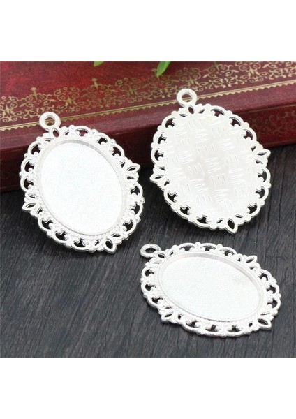 Karışık 10 Adet 18X25MM Iç Boyutu 8 Renk Vintage Stil Cameo Cabochon Taban Ayarı Kolye Kolye Bulgular (Yurt Dışından) fiyatları