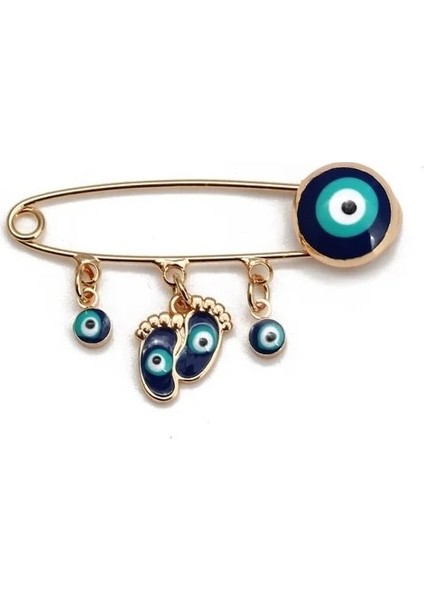 Stil 3 Şanslı Göz Mavi Türk Nazar Broş Pin Kadın Erkek Damlama Yağ Çiçek Taç Yıldız Hamsa El Charm Moda Takı BD52 (Yurt Dışından)