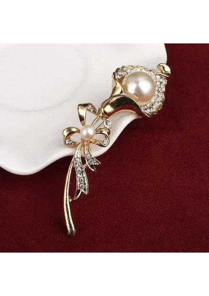 XZ073 Rhinestone Ayar Kanatları Kadınlar Için Altın Kaplama Broş Pins Erkekler Için Takım Elbise Ceket Dekor Pimleri Yılbaşı Hediyeleri Yeni Yıl (Yurt Dışından)