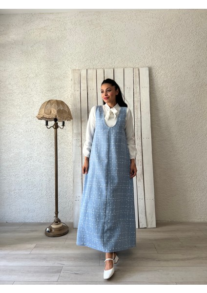 Bebe Mavisi Tüvit A-Kesim Jile Elbise fiyatları