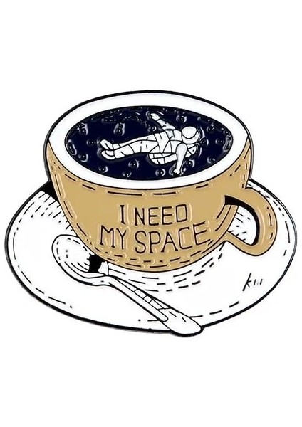 Stil 3 Kahve Emaye Pimleri Özel Astronot Fincan Köpek ve Kedi Içecek Kulübü Broş Yaka Rozetleri Karikatür Takı Hediyeler (Yurt Dışından) fırsatları