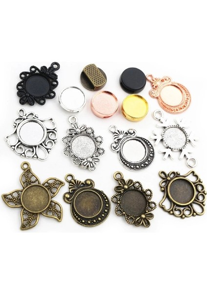 A1-35 20 Adet 12MM Iç Boyut Antik Bronz Siyah Gümüş Kaplama Moda Stil Cabochon Baz Cameo Ayarı Charms Kolye (Yurt Dışından) fiyatları