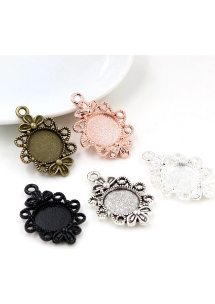 A1-35 20 Adet 12MM Iç Boyut Antik Bronz Siyah Gümüş Kaplama Moda Stil Cabochon Baz Cameo Ayarı Charms Kolye (Yurt Dışından) fırsatları