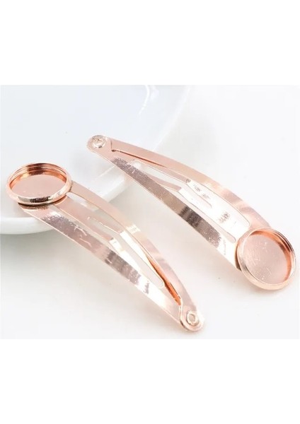 Gül Altın 12MM 12MM 20MM 10 Adet Yüksek Kalite Klasik 8 Renk Kaplama Bakır Malzeme Firkete Saç Klipleri Firkete Tabanı Ayarı Cabochon Cameo Tabanı (Yurt Dışından)