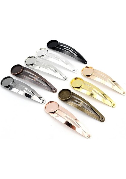 Gül Altın 12MM 12MM 20MM 10 Adet Yüksek Kalite Klasik 8 Renk Kaplama Bakır Malzeme Firkete Saç Klipleri Firkete Tabanı Ayarı Cabochon Cameo Tabanı (Yurt Dışından) modelleri