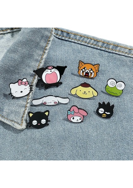 Gösterildiği Gibi Sanrio Karikatür Broş Anime Aksiyon Figürleri Hello Kitty Kuromi Melodi Büyük Kafa Broş Emaye Takı Pimleri Çocuk Doğum Günü Hediyeleri (Yurt Dışından) fiyatları
