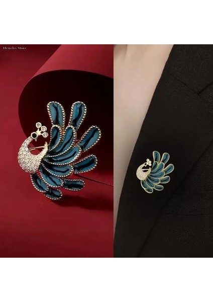 1 Adet 1 Adet Butik Mavi Boyalı Tavuskuşu Broş Zarif ve Çok Yönlü Takım Elbise Broş Kadın Kore Versiyonu Sevimli Aksesuarları (Yurt Dışından) fiyatları