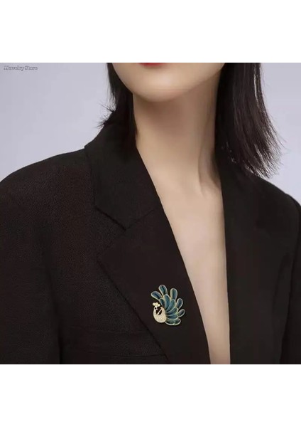 1 Adet 1 Adet Butik Mavi Boyalı Tavuskuşu Broş Zarif ve Çok Yönlü Takım Elbise Broş Kadın Kore Versiyonu Sevimli Aksesuarları (Yurt Dışından) modelleri