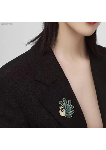 1 Adet 1 Adet Butik Mavi Boyalı Tavuskuşu Broş Zarif ve Çok Yönlü Takım Elbise Broş Kadın Kore Versiyonu Sevimli Aksesuarları (Yurt Dışından) indirimleri