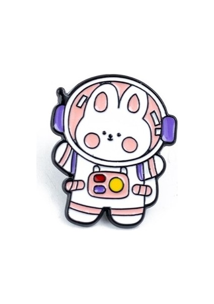 Stil-6 Astronot Spaceman Karikatür Küçük Hayvan Metal Emaye Broş Retro Moda Sevimli Tavşan Koyun Domuz Penguen Rozeti Pin Takı Hediye (Yurt Dışından)