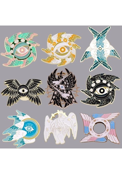 Stil 8 Yaratıcı Horus'un Gözü Melek Kanat Pin Nazar Emaye Rozeti Broş Diy Sırt Çantası Yaka Yaka Pin Parti Hediye Fan Broş (Yurt Dışından) fiyatları