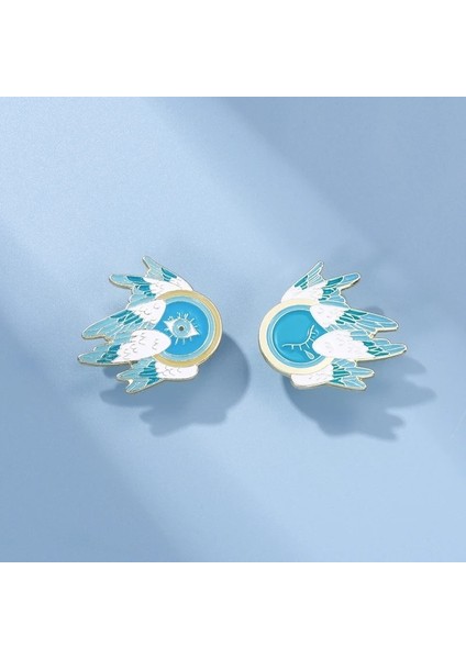 Stil 8 Yaratıcı Horus'un Gözü Melek Kanat Pin Nazar Emaye Rozeti Broş Diy Sırt Çantası Yaka Yaka Pin Parti Hediye Fan Broş (Yurt Dışından) modelleri