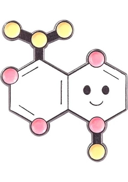 XZ4646 Ilginç Emaye Pin Kimyasal Moleküler Yapı Broş Elemanı Yaratıcı Takı Hediye Beher Test Tüpü Broş Rozet Yaka (Yurt Dışından)