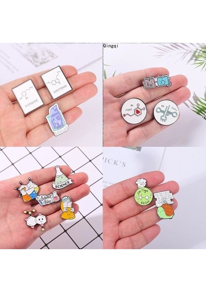 XZ4646 Ilginç Emaye Pin Kimyasal Moleküler Yapı Broş Elemanı Yaratıcı Takı Hediye Beher Test Tüpü Broş Rozet Yaka (Yurt Dışından) indirimleri