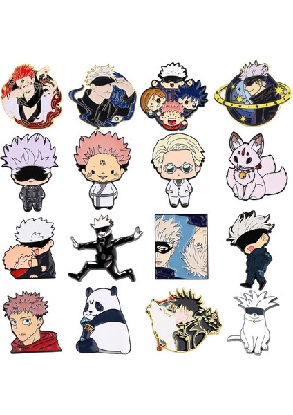 Stil 1 1 DZ2432 Anime Komik Tarzı Sevimli Emaye Pimleri Gojo Satoru Yaka Pin Giysi Sırt Çantaları Rozeti Takı Aksesuarları (Yurt Dışından) fiyatları